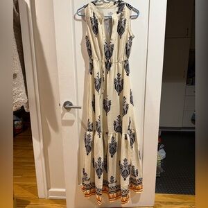 Sleeveless Cream and Black Maxi Dress NWOT - size S